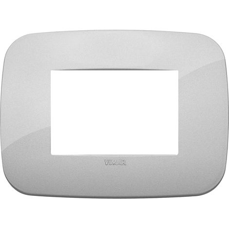 Vimar 19683.89 Placca Round, 3 moduli, Argento (1/4)