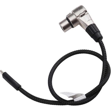 Câble adaptateur convertisseur USB-C vers XLR, câble audio femelle XLR 3 broches coudé de type C, adapté aux amplificateurs de puissance, consoles de mixage, etc. (1/5)