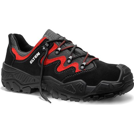 Elten Sicherheitshalbschuh MICK black-red Low ESD S2, Gr. 43
