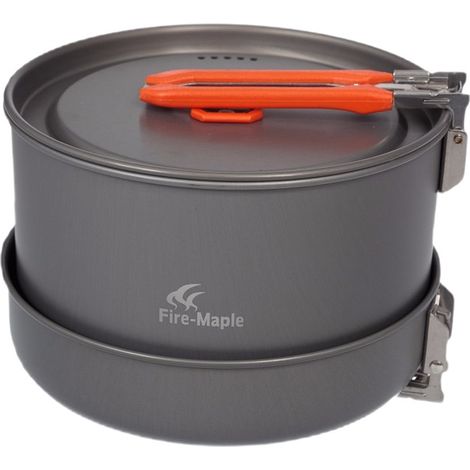 Set di pentole da campeggio al gusto di sciroppo d'acero e fuoco, Feast 4-Arancione (1/2)