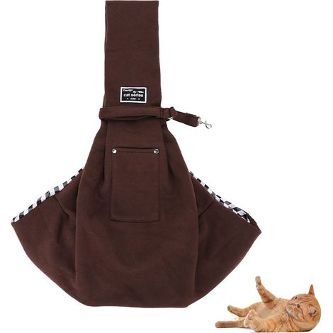 1 Sac à dos pour animaux de compagnie, bandoulière unique, matériau durable, format compact, pour chat et chien, sorties en plein air (1/5)