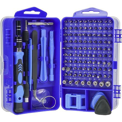115-in-1-Mini-Schraubendreher-Set (blau) Präzisions-Schraubendreher-Set für Waschmaschine, Klimaanlage, Kühlschrank, Auto, Elektrik