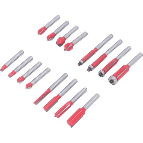 Kit de 16 fraises pour défonceuse électrique, outils de menuiserie pour le travail du bois et le dégrossissage. (1/5)