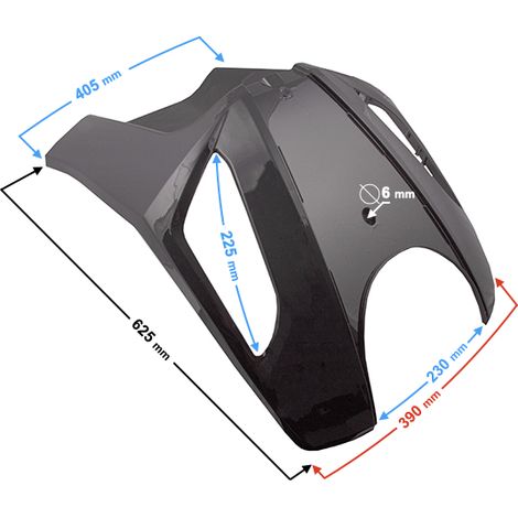 Cubierta frontal para scooter Tres, negra (1/2)