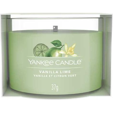 CANDELA VOTIVE IN VETRO SINGOLA VANILLA LIME