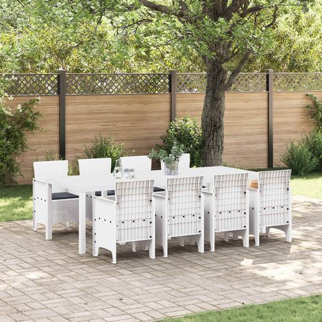 Ensemble de salle à manger pour jardin 9 pcs-Salon de jardin Gris clair 867289 (1/5)