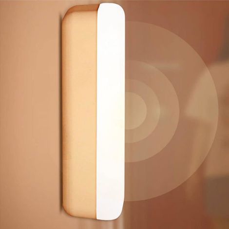 Lampe LED sans fil à détecteur de mouvement pour placards, rechargeable par USB, sous les meubles, cuisines, escaliers (blanc chaud) (1/5)