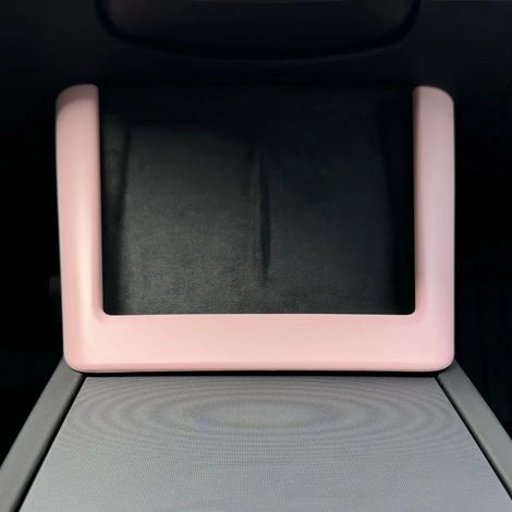 (Poudre mate) Convient aux modèles Tesla Model Y, Juniper 2025 et Model 3 Highland. Coussinet de chargement sans fil en silicone, protection d'écran et autocollants pour panneau central. (1/4)
