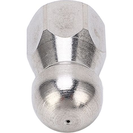 Buse de vidange pour nettoyeur haute pression 5000 PSI, mini-buse compacte et durable, tête sphérique - 1 trou avant, 3 trous arrière (1/5)