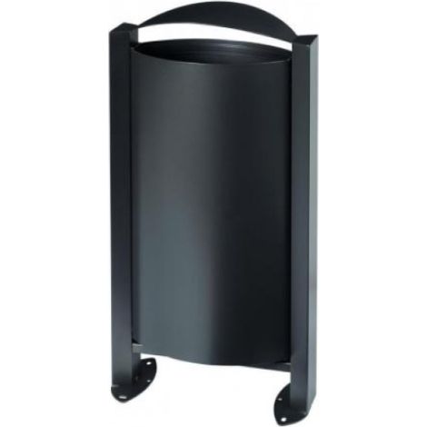 Corbeille sur pied Arkea - 60l sans cendrier - anthracite mat - RAL 7016