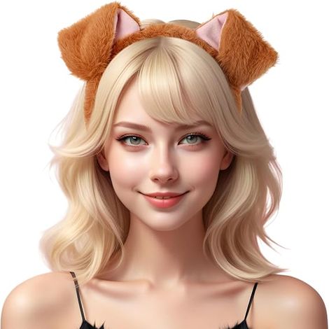 Serre-tête d'Halloween, oreilles d'animaux en peluche, accessoires de cosplay, Noël, safari, fête (1/5)