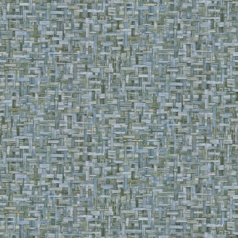 Natur Tapete Profhome 377063 Vliestapete glatt in Holzoptik matt blau 5,33 m2