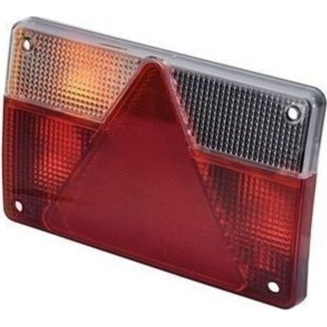 Cabochon Feu Stop Et Clignotant Remorque - 237 mm x 138 mm - Résistant Aux Intempéries Et Vibrations - 6 Fonctions - 1 Pièce (1/4)