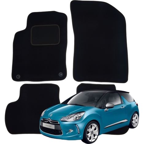 Tapis de sol en velours, tapis de voiture, essuie-glaces pour Citroën DS3 (2009-2015) (1/5)