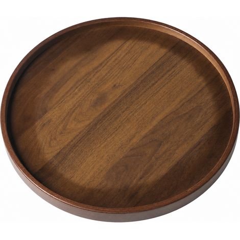 Plateau rond en bambou coloré 35 x 35 cm, taille moyenne