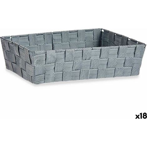 Mehrzweckkorb Grau Stoff 3,8 L 34 x 8,5 x 21 cm (18 Stück) (1/4)