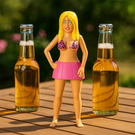 Décapsuleur Femme Blonde Brenda 21cm Modèle Insolite et Original Accessoire Apéro Fun et Design (1/5)