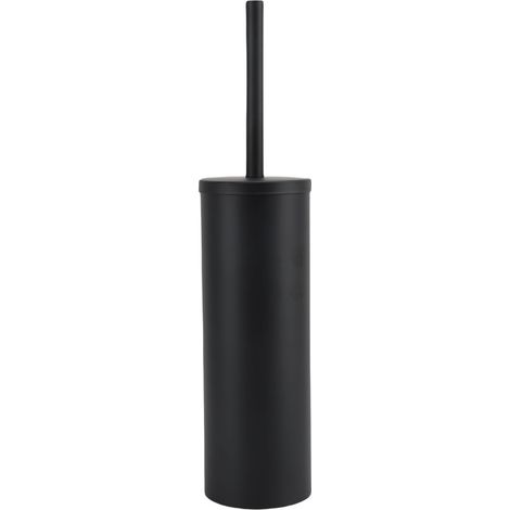 Brosse WC déodorante pour salle de bain, acier inoxydable 304, ergonomique, sur pied, noire (1/5)