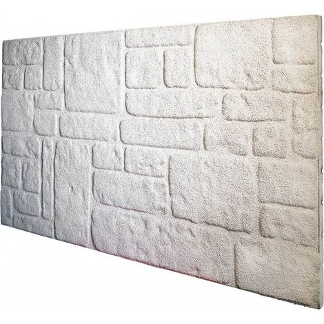 Boîte retail de 10 panneaux (5 MQ) - NORDICA panneau imitation pierre en EPS résiné Dimension 100x50 cm Épaisseur 2 cm