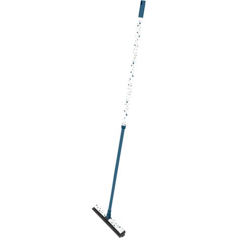 Balai à Poils "Terrazzo" 130cm Blanc & Bleu