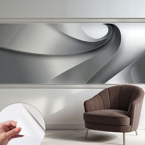 Fototapete Selbstklebend - Wanddekoration - Wandfolie - 3D Tapete Wand - Wohnungsdeko Geometrische Spiralen 250x104 cm (1/5)