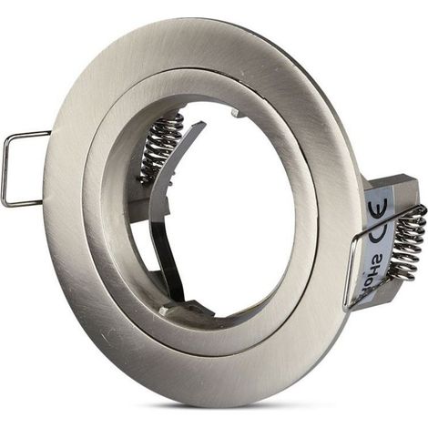 ARO fijo aluminio redondo encastrable niquel satinado ø81x34 (1/5)