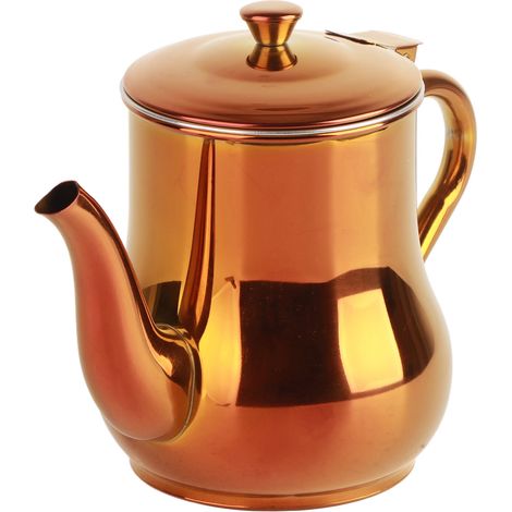 500-ml-Kaffeekessel aus Edelstahl mit integriertem Gewürzbehälter, ideal für Kaffee und Küche, Rot (1/5)