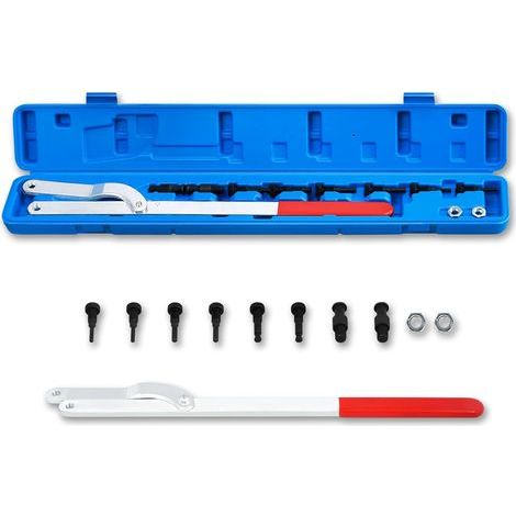 Clé de Distribution d'arbre à Cames, Tendeur Coudée pour Courroie et Galet, Outils de Poulie de Vilebrequin de Véhicule (1/4)