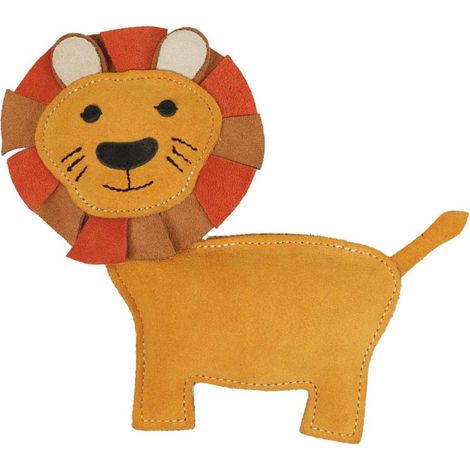 Gioco per cane leone giallo rosso 22 cm animal instinct