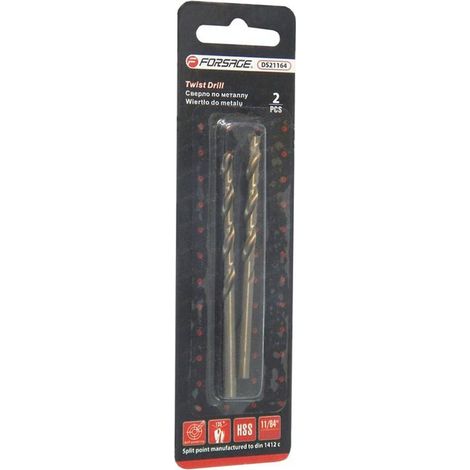 Brocas para metal de 4,5 mm HSS, 2 unidades (1/2)