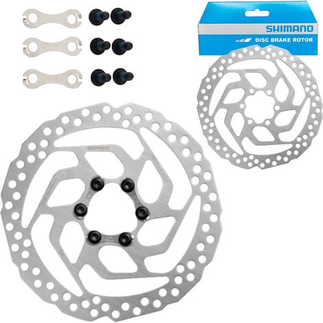 Disco freno Shimano 160 mm 6 bulloni RT26 per pastiglie in resina (1/3)