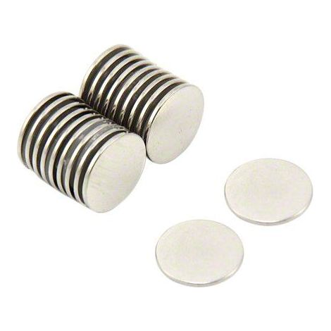 N42 Aigneur de Neodiamume Pour Les Arts, L'Artisanat, la Fabrication de Modeles, Le Bricolage, Les Passe-Temps - 15mm dia x 1mm D'Epaisseur - 1,1kg de Traction - Pack de 10