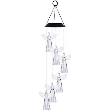 Carillons éoliens en forme d'ange, cadeaux pour maman, cadeaux de jardin, carillons éoliens d'extérieur, carillon solaire (1/4)