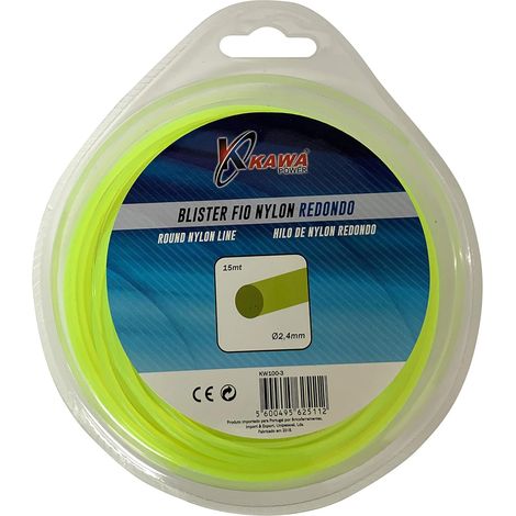 Kawapower Hilo de nylon redondo 2,4 mm 15 m (1/2)