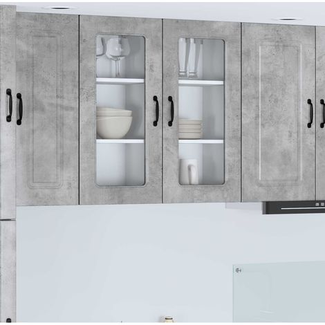 Küchenschrank Kalmar 2 pcs Beton Grau 40 x 31 x 80 cm