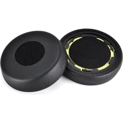 Lot de 2 coussinets d'oreille compatibles avec les Jabra Evolve 75/75+/75 UC/75 MS, coussinets de rechange en cuir PU souple et mousse à mémoire de forme (1/4)