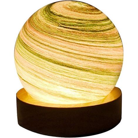 Veilleuse LED 3D en cristal, forme lune et galaxie, lampe de chevet USB pour chambre à coucher, ambiance apaisante. (1/5)