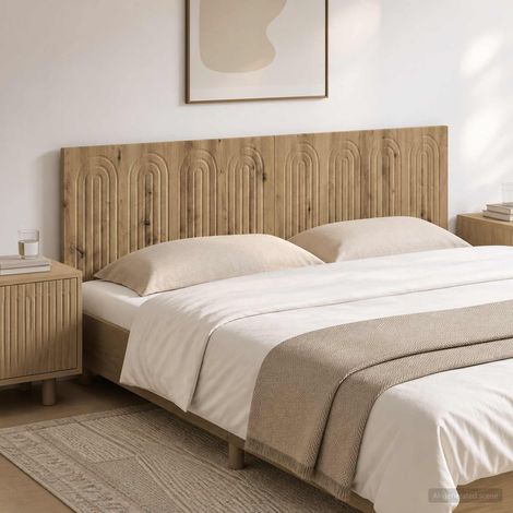 vidaXL Tête de lit murale ALKMAAR Chêne artisanal Bois d'ingénierie (1/5)