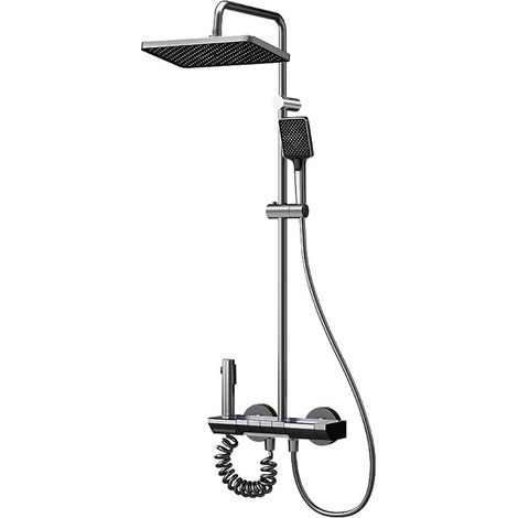 ZVD Thermostatique Ensemble de colonne de douche avec, colonne douche reglable hauteur