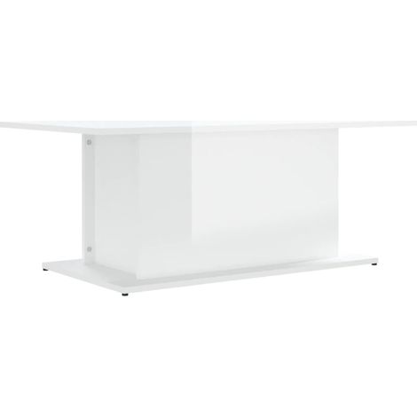 Coffee Table High Gloss White 102x55.5x40 cm Engineered Wood vidaXL
