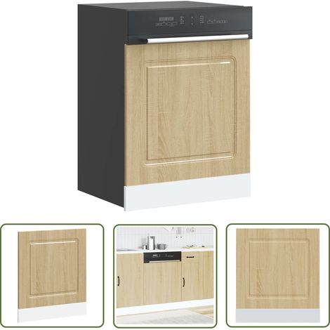 vidaXL Panneau de lave-vaisselle Kalmar chêne sonoma 60x1,5x67 cm (1/5)