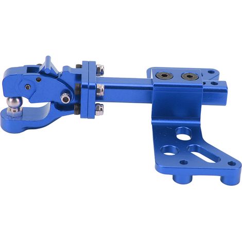 Crochet d'attelage léger et réglable en alliage d'aluminium pour remorque RC SCX6 1/6 (bleu) (1/5)