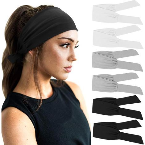 6 Pièces Bandeau Cheveux pour Femme Yoga Courir Bandeaux Sport Entraînement Bandeaux Mignon Accessoire (1/5)