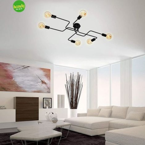 Plafoniera Spider 96x80 cm 6x E27 orientabile (1/4)