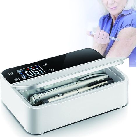 Mini refrigerador para insulina, mini refrigerador médico, mini refrigerador eléctrico portátil para insulina, medicamentos y enfriador de insulina para viajes, 1 batería