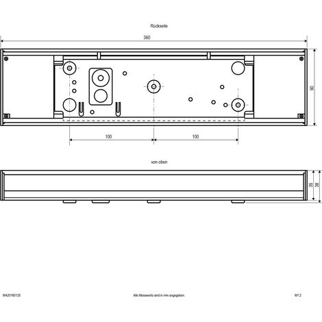 EVN LED-Wandleuchte WA20160125 Aluminium 3-fach Farbtemperatur
