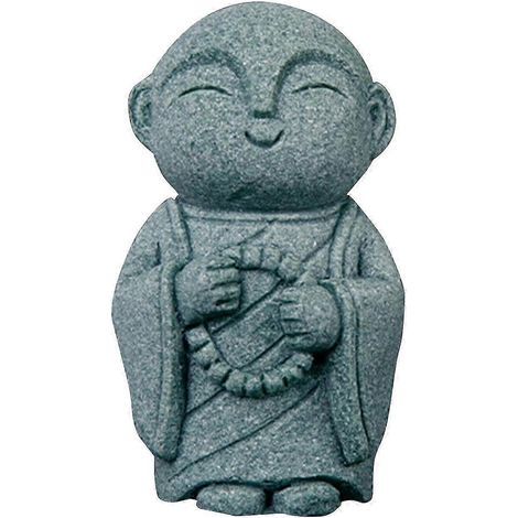Petite statue de moine, sculpture de Bouddha, objet artisanal en grès, ornement de table pour bureau, cheminée ou salon.-Style D