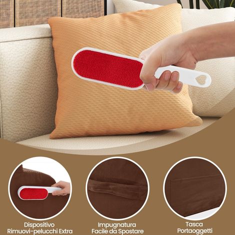 4 Step Foam Dog Ramp with Washable Cover, Non-Slip Pet Steps, Coffee (1/5)