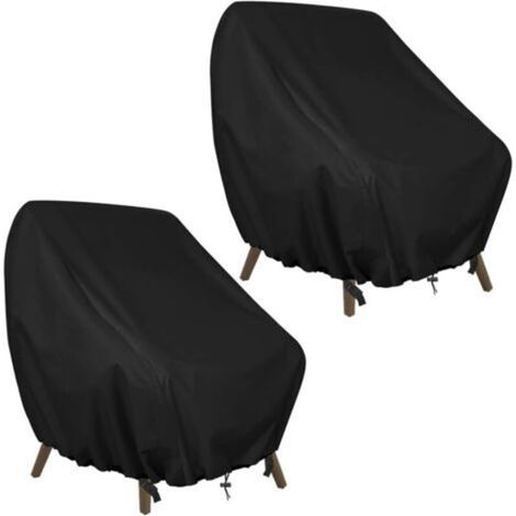 2-teiliger Gartenstuhlbezug, Sesselbezug 89x97x74cm, Schutzhülle für Gartenstühle, wasserdichtes 420D Oxford-Gewebe, Plane für Balkonstühle
