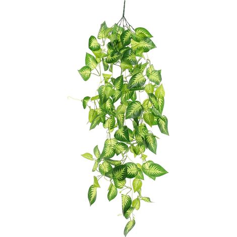 Plante Artificielle Décorative en Plastique sans Entretien pour Décoration Murale ou Porte, Simulation de Vigne Suspendue Réaliste pour Intérieur et Extérieur (1/5)